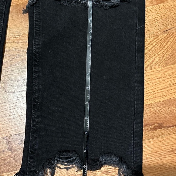 NWT Free People Maggie Mid-Rise Straight Leg Jean, Washed Black, Size 26 - Picture 11 of 11